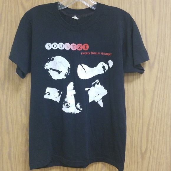 Squeeze 1982 'Sweet from a Stranger' vintage Graphic tshirt Sz S. Rock Band - Picture 1 of 4